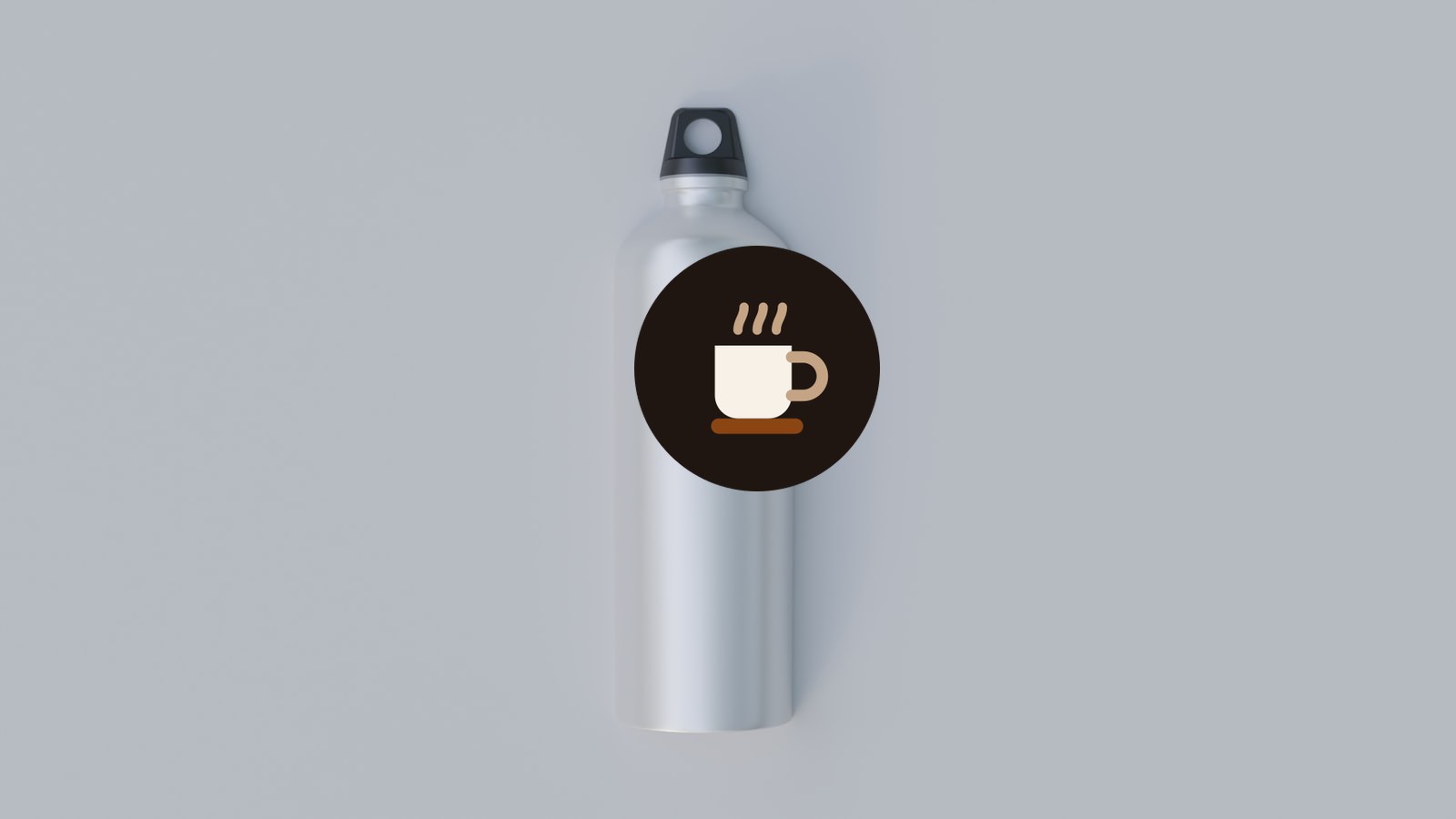 Branded water bottle mockup