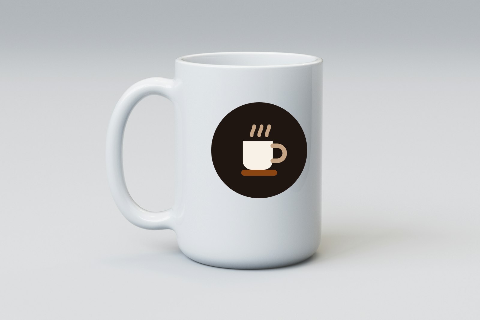 Branded ceramic mug mockup
