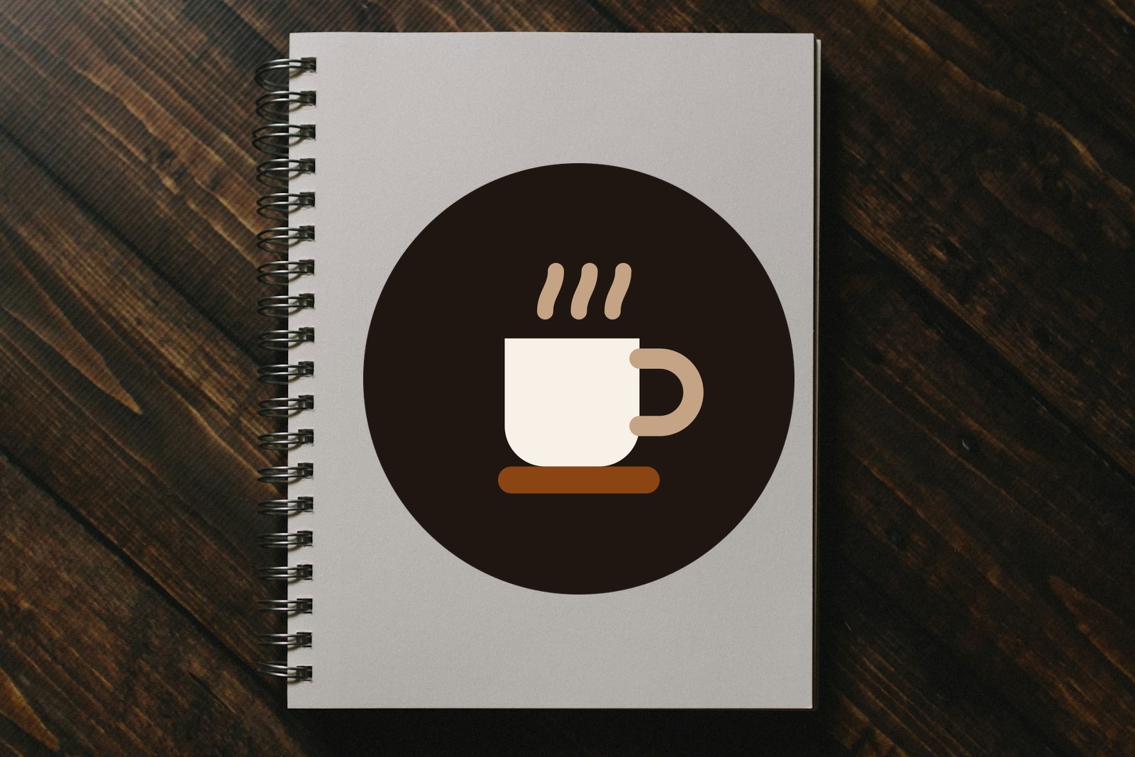 Branded A5 notebook mockup